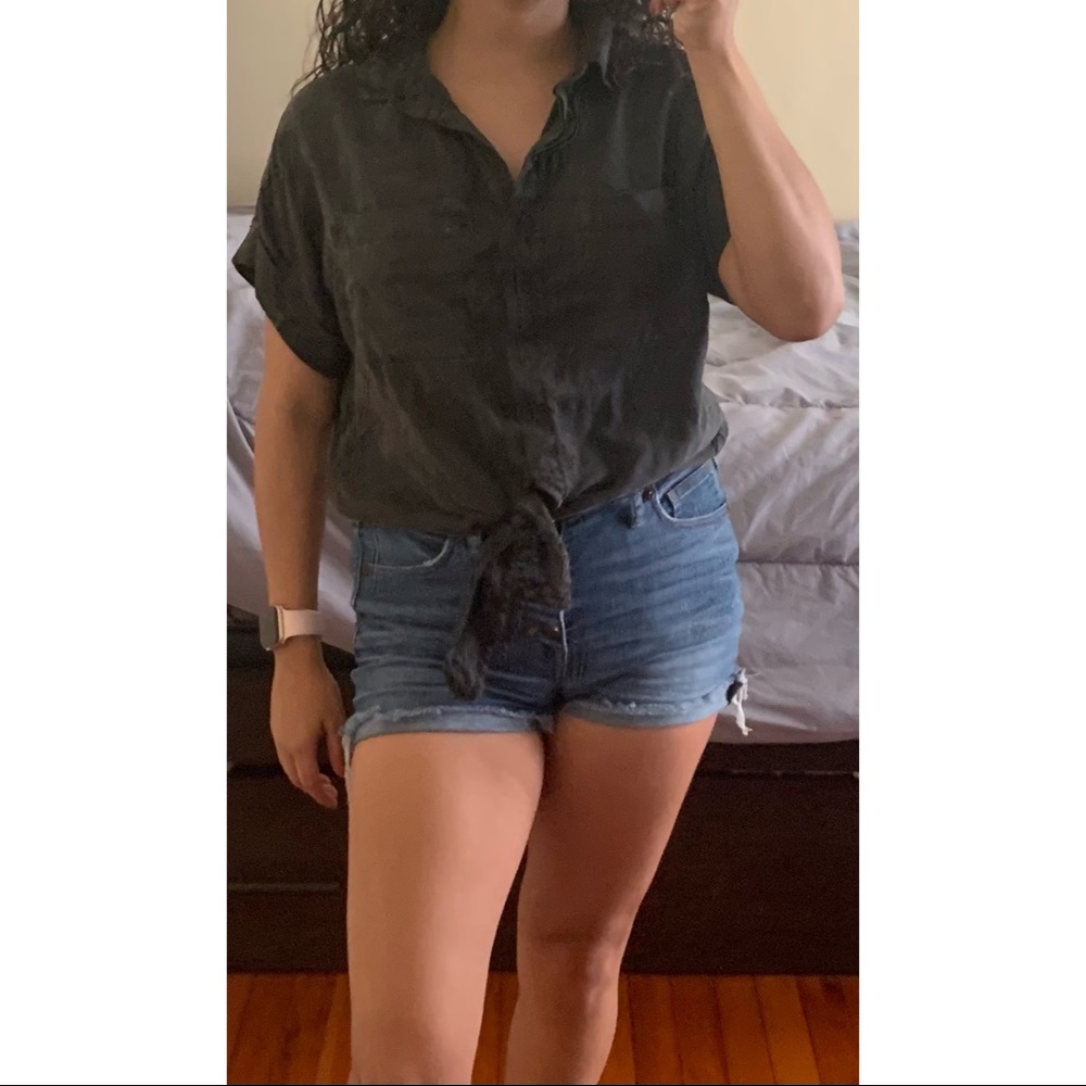 Cloth & Stone Tie Front Button Up